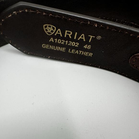 Ariat Leather Belt Mens Size 46 A10004305 - Picture 5 of 7